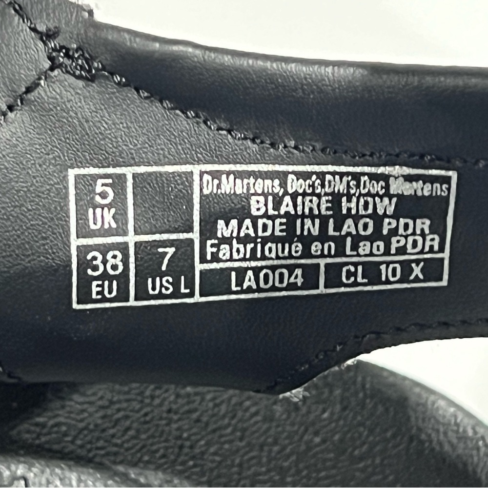 Dr. Martens Black Blaire Hardware Athena Leather Strap Sandals - Picture 8 of 10